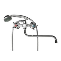 {{photo.Alt || photo.Description || 'Смеситель для ванны и раковины 1/2 кер F2208-2 FRAP картридж перекл КРЕСТ, S излив, хром, латунь'}}