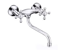 Смеситель для кухни настенный 1/2 кер F4608 FRAP Крест (нижний пов.излив, ХРОМ, силумин) 510510