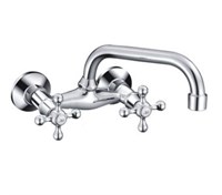 Смеситель для кухни настенный 1/2 кер F4708 FRAP Крест (верхний пов.излив, ХРОМ, силумин) 518861