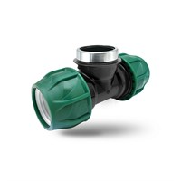 Тройник ПЭ с внутр. труб. резьбой 40х3/4''х40 (обж.) POELSAN GREEN 519824