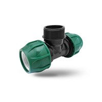 Тройник ПЭ с наруж. труб. резьбой 32х3/4''х32 (обж.) POELSAN GREEN 508836
