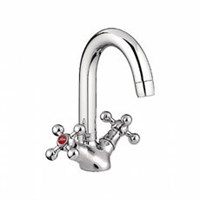 Смеситель для раковины 1/2 кер L1119 Ledeme КРЕСТ, силумин 521319