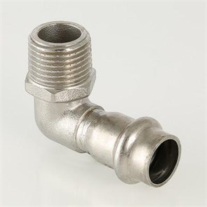 Пресс угольник из нержавеющей стали с наружной резьбой TIM - ZEISSLER AISI 304 - Ф22-1/2" штуцер  [5 шт.], арт. ZTI.553.002204 ZTI.553.002204