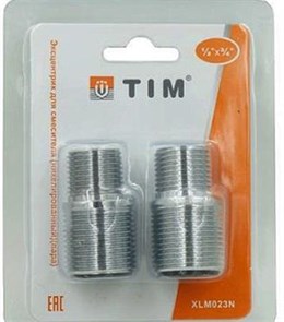 {{photo.Alt || photo.Description || 'Эксцентрик для смесителя хромированный TIM 3/4"-1/2" - 30мм штуцер/штуцер  [1 пара], арт. XLM023N'}}