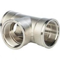 Тройник никелированный TIM 3/4" гайка/гайка/гайка  [5 шт], арт. TF333N TF333N