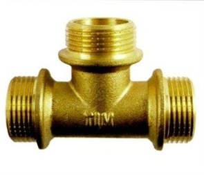 Тройник латунный TIM 3/4" штуцер / штуцер / штуцер  [5 шт], арт. TM333 TM333
