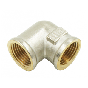 Угол латунный никелированный TIM 1 1/4" гайка/гайка  [2 шт], арт. LF055N LF055N