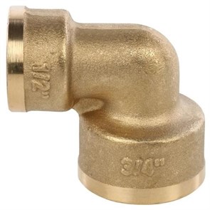 Угол латунный переходной TIM 1"-3/4" гайка/гайка  [5 шт], арт. LF043 LF043