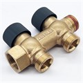Коллектор для водоснабжения Tim - Zeissler 3/4"х3/4" на 2 выхода регулирующий евроконус  [1 шт], арт. ZSc.403.0502E ZSc.403.0502E