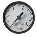 Манометр аксиальный TIM 1/4" - 10 бар  [1 шт.], арт. Y-50T-10 Y-50T-10