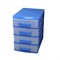 Мини-комод 4 ярус темно-голубой/прозрачный В25*Ш18*Г25 526285