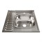 Мойка 60х60 (0,8) прав вып 3 1/2 MIXLINE 18см  с сифоном 528019