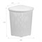 Корзина д/белья с крышкой УГЛОВАЯ 60л  РОТАНГ белая 534407