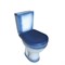 Унитаз-компакт "Соло" синий (гориз, нижн, сид. полип., 2-кн.арм.) (Rosa) 537986