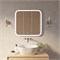 Зеркало MIXLINE "Стив-2" 700*685 (ШВ) сенсорный выключатель, светодиодная подсветка + подогрев 542565