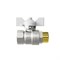 Кран шаровой 1/2'' вн/нар бабочка БЕЛАЯ LD PRIDE 544494