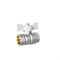 Кран шаровой 1/2'' вн/вн бабочка БЕЛАЯ LD PRIDE 544493