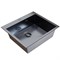 Мойка настол.монтаж 60х45 (3,0) вып 3 1/2  MIXLINE PRO С ФАСКОЙ 22см с сифоном (черный графит) 547236