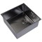 Мойка подст.монтаж 50х50 (3,0) вып 3 1/2  MIXLINE PRO 20см с сифоном (черный графит) 547228