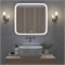 Зеркало MIXLINE "Стив-3" 700*685 (ШВ) сенсорный выключатель, часы + подогрев 548631
