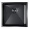 Мойка подст.монтаж 45х42 (3,0) вып 3 1/2  MIXLINE PRO 20см с сифоном (черный графит) 548565