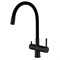 Смеситель для кухни 35к G4398-36 GAPPO гибкий излив, с вых. для питьевого фильтра, ЧЕРНЫЙ 549412