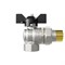 Кран шаровой со сгоном угловой 1/2''  бабочка LD PRIDE 552307