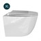 Унитаз подвесной безободковый WAVE LARA сид. дюропласт, м/л, быстр, БЕЛЫЙ глянец (XL) 551738