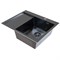 Мойка настол.монтаж 60х50 (3,0) прав. вып 3 1/2  MIXLINE PRO с ФАСКОЙ 20см с сифоном (черный графит) 552929