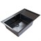 Мойка настол.монтаж 78х50 (3,0) лев. вып 3 1/2  MIXLINE PRO с ФАСКОЙ 20см с сифоном (черный графит) 552922