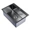 Мойка настол.монтаж 65х45 (3,0) вып 3 1/2  MIXLINE PRO 22см с сифоном (черный графит НАНО декор) 552937