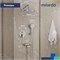 Душевая система 35к Milardo RORSB02M67 "Rora" лейка "Тропический душ" встраиваемая ХРОМ 554652