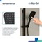 Лейка для душа Milardo ILS1FBSM18 "Ideal Spa" квадрат, 1 режим, ЧЕРНЫЙ матовый, коробка 554665