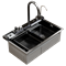 Мойка настол.монтаж 75х46 (3,0) вып 3 1/2  MIXLINE PRO 21,5см V2.0 (ч граф) сиф+доз+смес+кол+д/р+о/с 554164