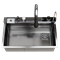 Мойка настол.монтаж 75х46 (3,0) вып 3 1/2  MIXLINE PRO 21,5см V2.0 (ч граф) сиф+доз+смес+кол+д/р+о/с 554164