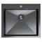 Мойка настол.монтаж 60х50 (3,0) вып 3 1/2  MIXLINE PRO с ФАСКОЙ 22см с сифоном (черный графит) 555134