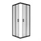 Душ.ограждение City Trend Black 800*800*1850 квадрат (стекло 4мм прозр, черн. ал. проф, без поддона) 556638