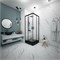 Душ.ограждение City Trend Black 900*900*1850 квадрат (стекло 4мм прозр, черн. ал. проф, без поддона) 556639