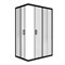 Душ.ограждение City Trend PRO Black 1200*800*1850 прямоуг (стекло 4мм прозр, черн.ал.проф,без подд) 556651
