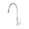 Смеситель для кухни 35к HB70113-8 HAIBA гибкий излив, б/отв боковая БЕЛЫЙ/ХРОМ 557366
