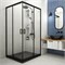 Душ.ограждение City Trend Black 1000*1000*1850 квадрат (стекло 6мм прозр, черн.ал.проф,без поддона) 556682