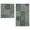 Набор ковриков д/ванной Shahintex LOOP ITALIANO  50*80+50*50 "мозаика" зеленый 557721