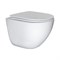 Унитаз подвесной безободковый WAVE RONDO Tornado3.0 сид. дюропласт, м/л, быстр, БЕЛЫЙ глянец (XL) 557186