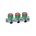 Регулирующий коллектор 1" (ВР-НР) с 3 отв. 1/2" НР, плоск. упл. 878523