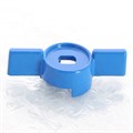 Ручка бабочка для крана с накидной гайкой 3/4" - 1", синяя 874203