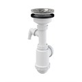 Сифон для мойки Alcaplast, нерж. решетка 115 мм, с подкл. слива быт. техники 860936