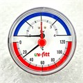 Термоманометр аксиальный 4 бар, 120 C, диаметр 80 мм, 1/2"Н 869027