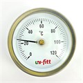 Термометр накладной 120 C, диаметр 63 мм, с пружиной 873484