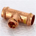 Тройник пресс 28х22х28 медь Profipress G SC-Contur 880244