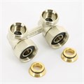 Узел угловой Standard Line E2/50 НВ 3/4"ЕК х 3/4"ЕК радиаторный со встроенными кранами, с адаптерами 882172
